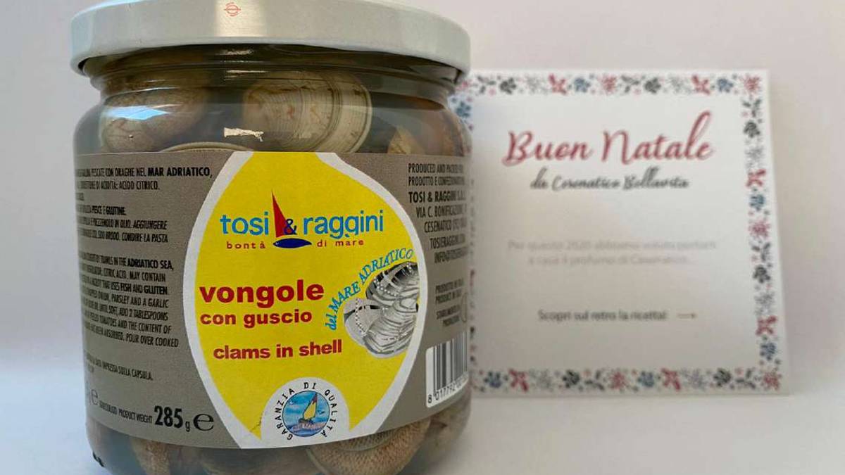 Vongole di Cesenatico con gli auguri di Natale per mille turisti
