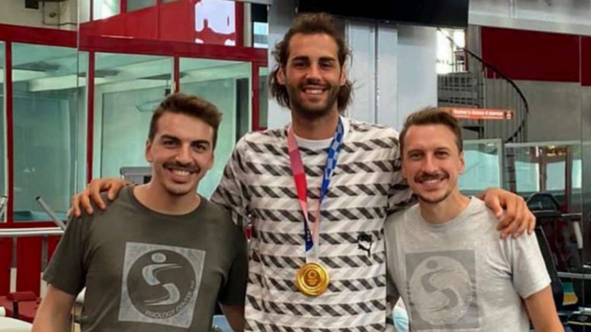Forlì, spunta Tamberi in visita con la medaglia al Fisiology Center