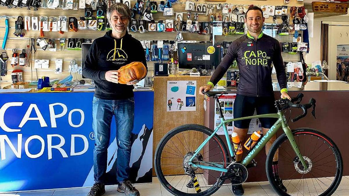 Un forlivese a Capo Nord in bicicletta