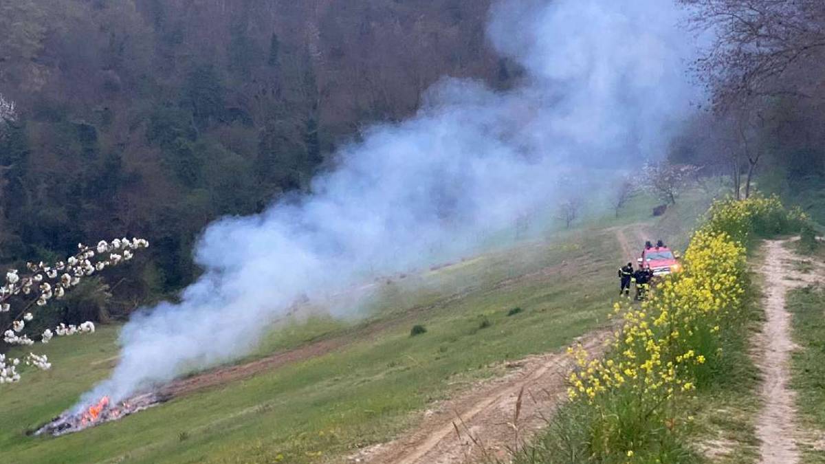 Cesena, inquinamento: spento un fuoco non autorizzato