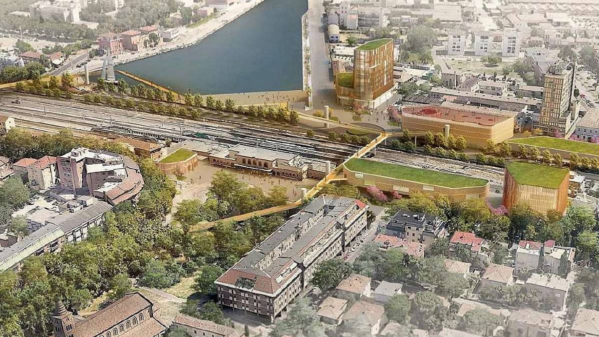 Ravenna, passerella pedonale sopra la stazione per unire centro e darsena