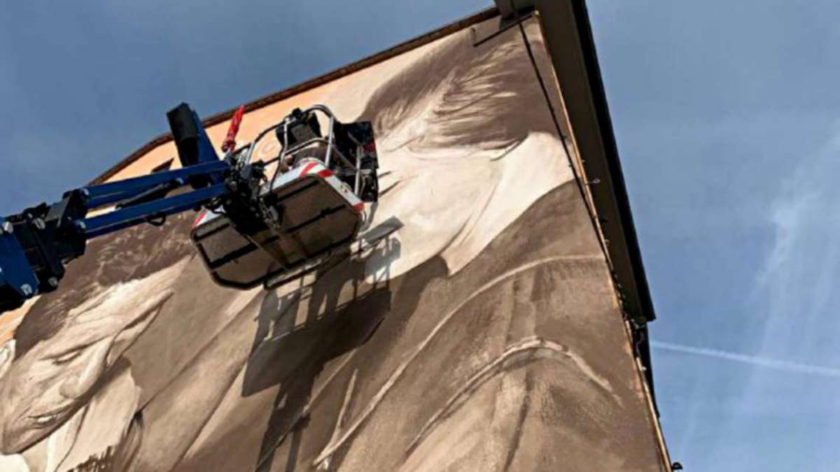 Bertinoro, murale per Arnaldo Pambianco