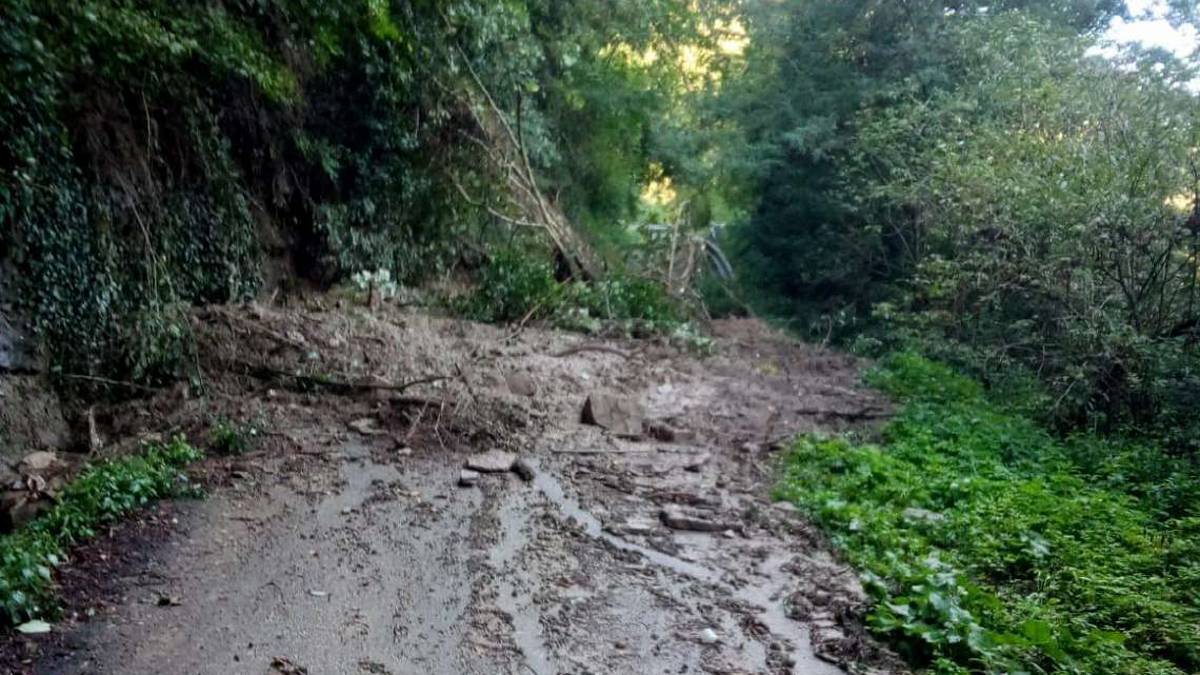 Premilcuore, frana e strada bloccata per ore