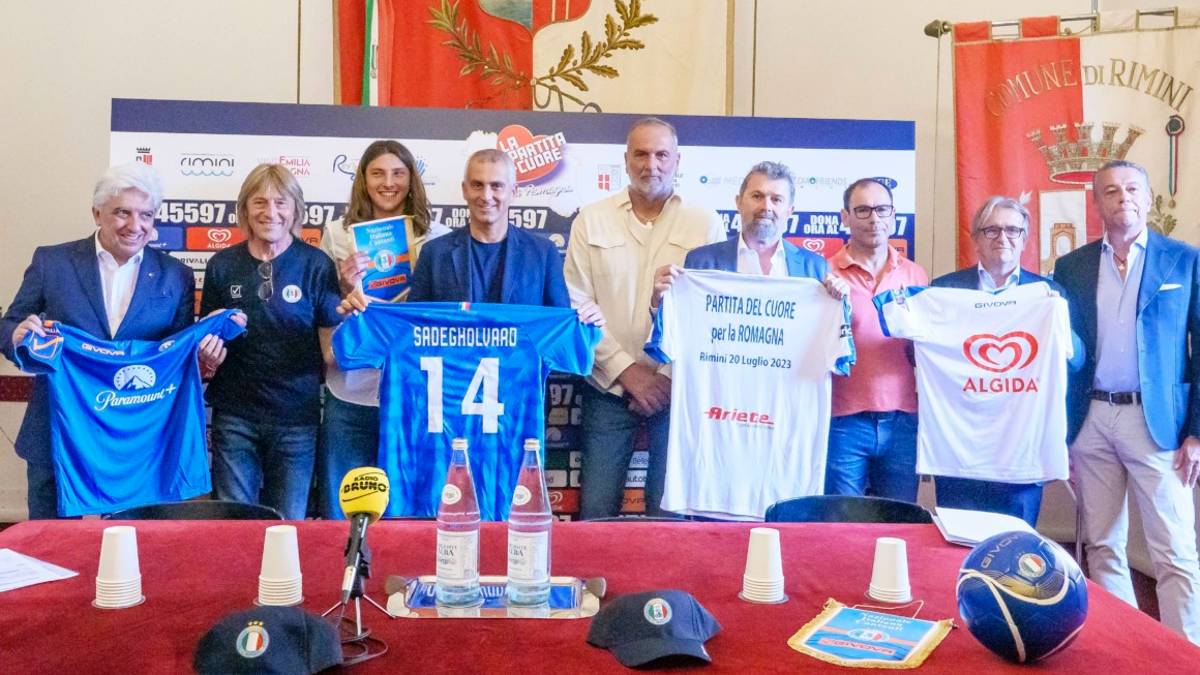 Giovedì 20 luglio a Rimini la partita del cuore con fondi a favore degli alluvionati