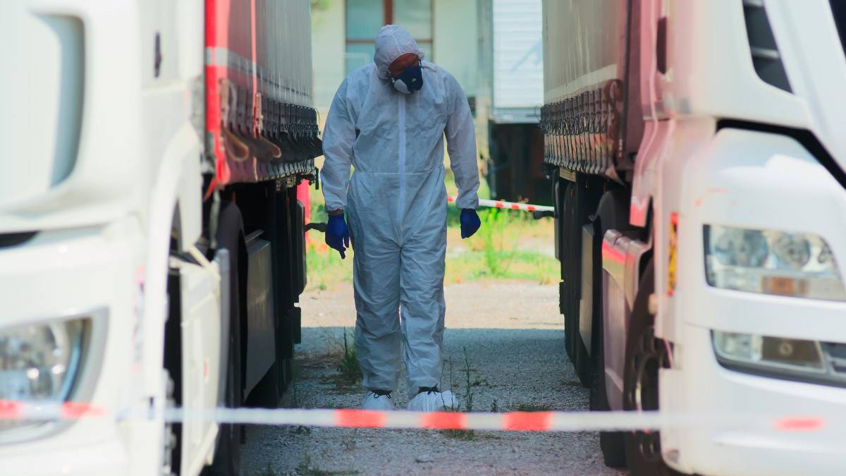I rilievi sul luogo del delitto, a Pinarella
