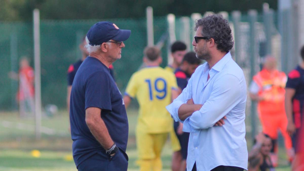 Davide e Andrea Mandorlini, allenatore e diesse del Ravenna (Fiorentini)