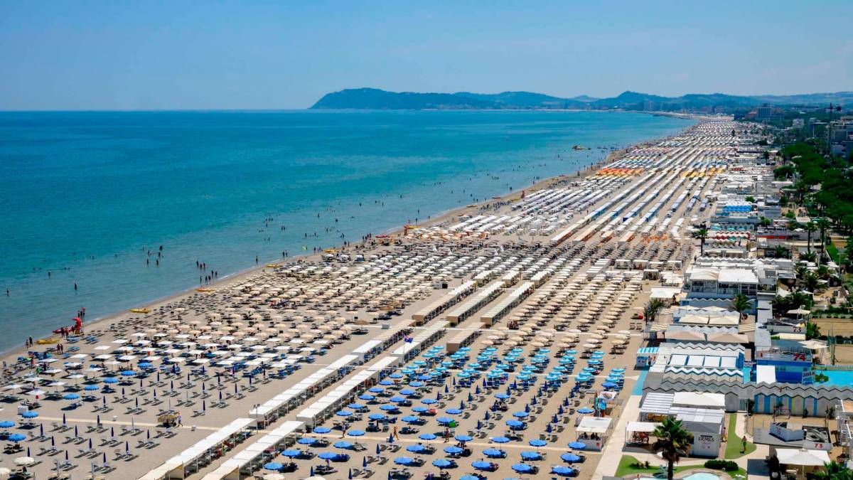 La spiaggia di Rimini
