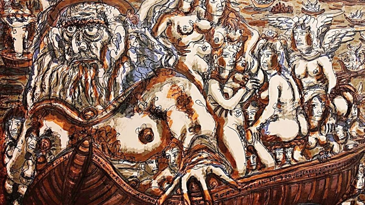 Caronte e le anime dei morti, l'arte nell'aldilà