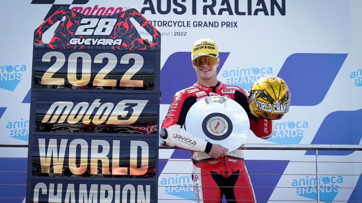 Moto3, Guevara campione del mondo, Migno è solo 15°