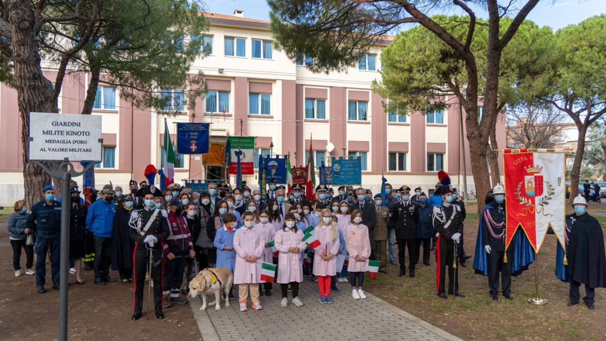 Rimini, inaugurati i Giardini Milite Ignoto