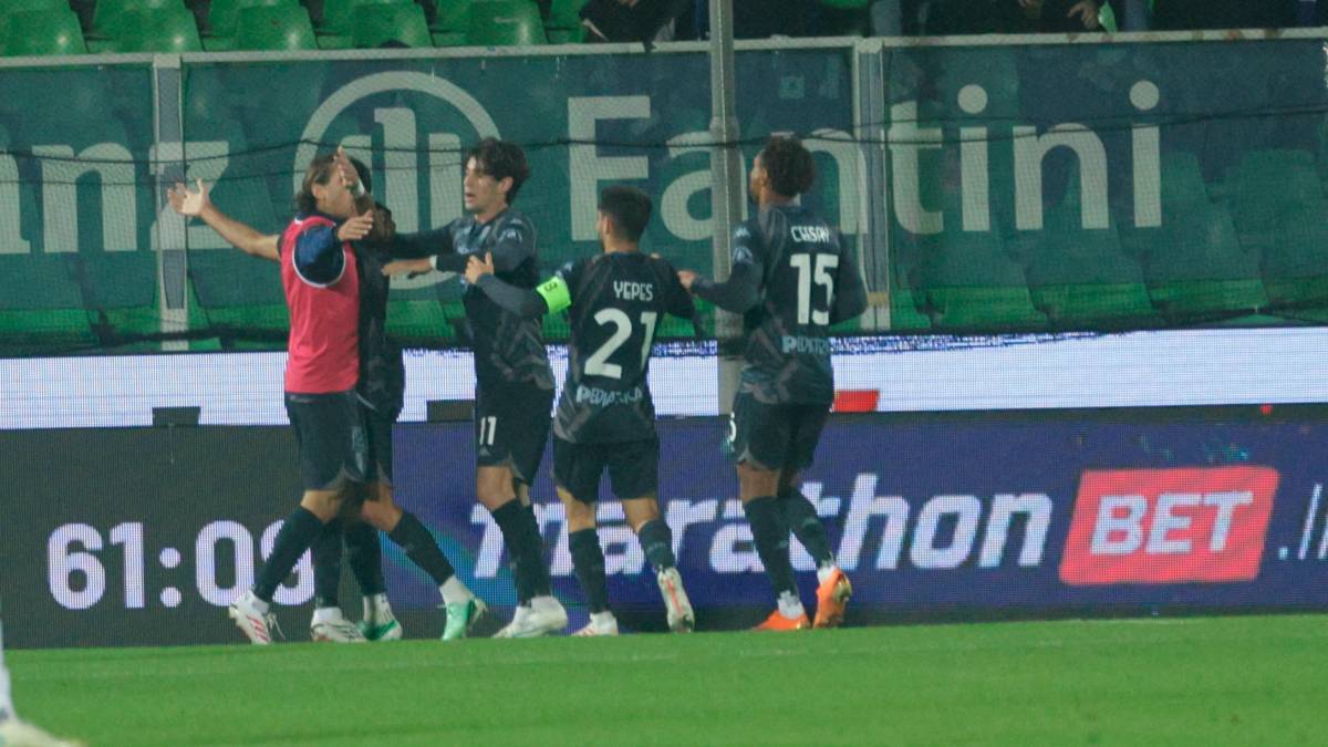 Il gol del provvisorio 1-1 di Edoardo Saporiti (Zanotti)