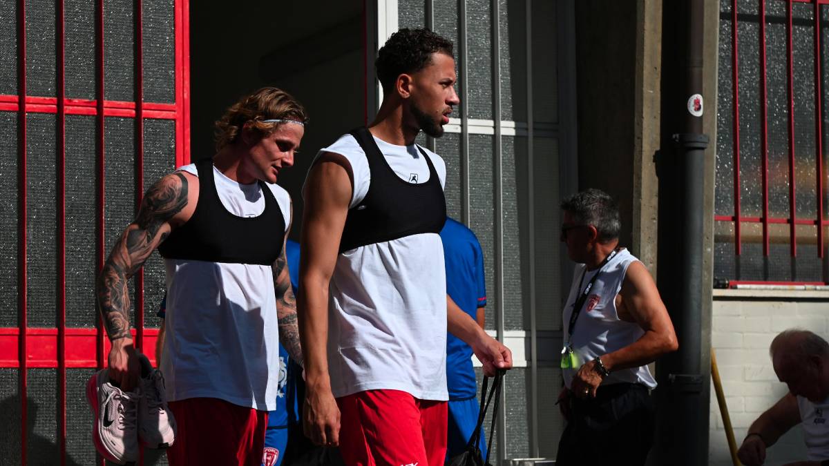 I difensori Luca Munaretti, che ha smaltito i problemi di inizio preparazione, e Luigi Palomba, ora fermo (foto Fabio Blaco)