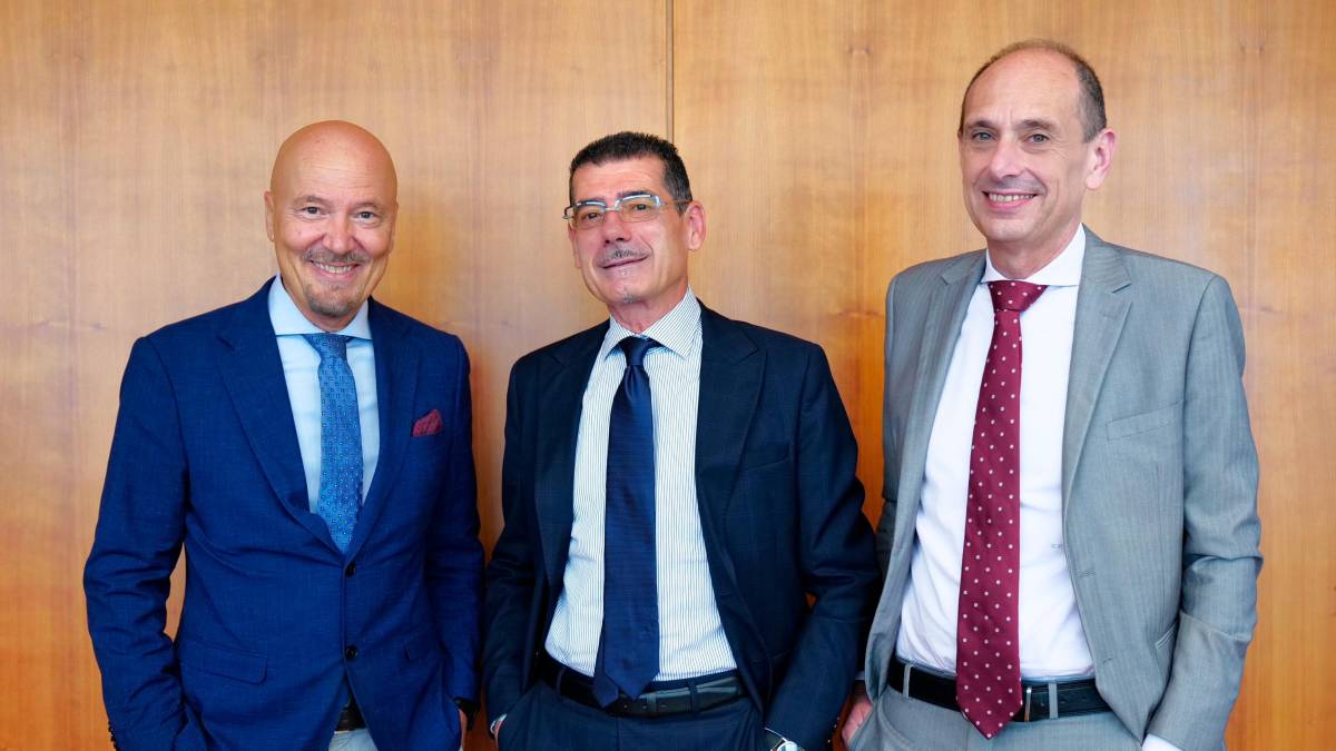 Da sinistra: Corrado Peraboni (ad Ieg), Maurizio Ermeti (presidente Ieg), Carlo Costa (cco Ieg)