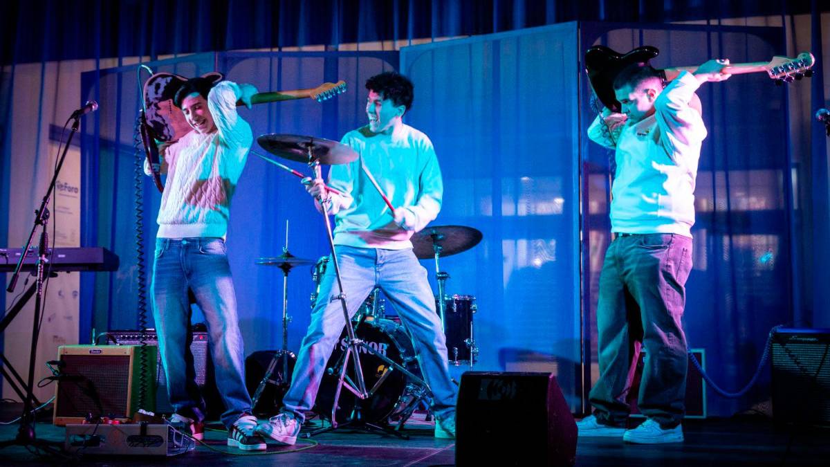 La giovanissima band “Blues Boys” sul palco
