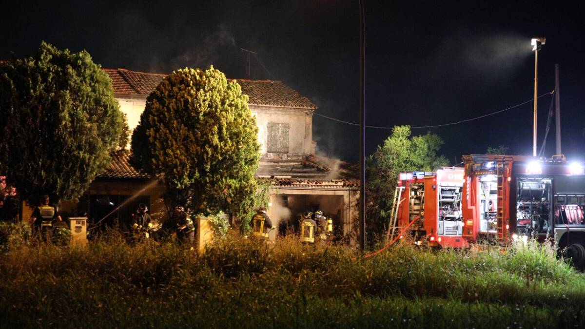 Fuoco in una casa di Gatteo