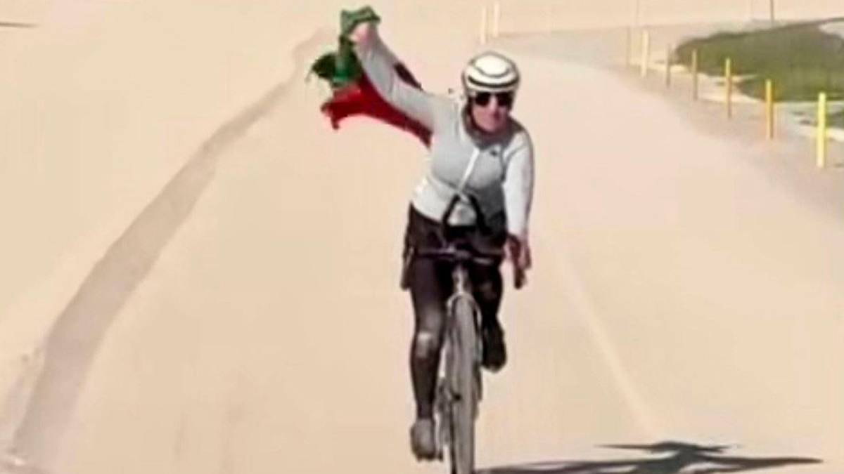 Anna Mei al termine della prova nella quale ha stabilito il nuovo record