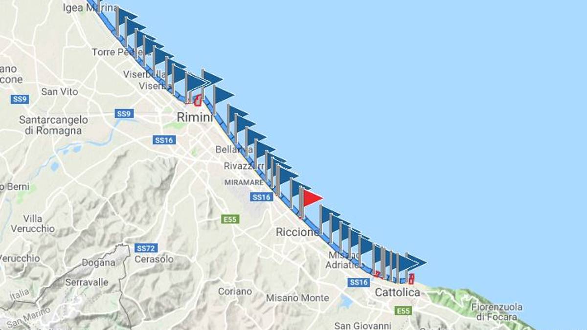 Escherichia coli, divieto di balneazione a sud del porto di Riccione