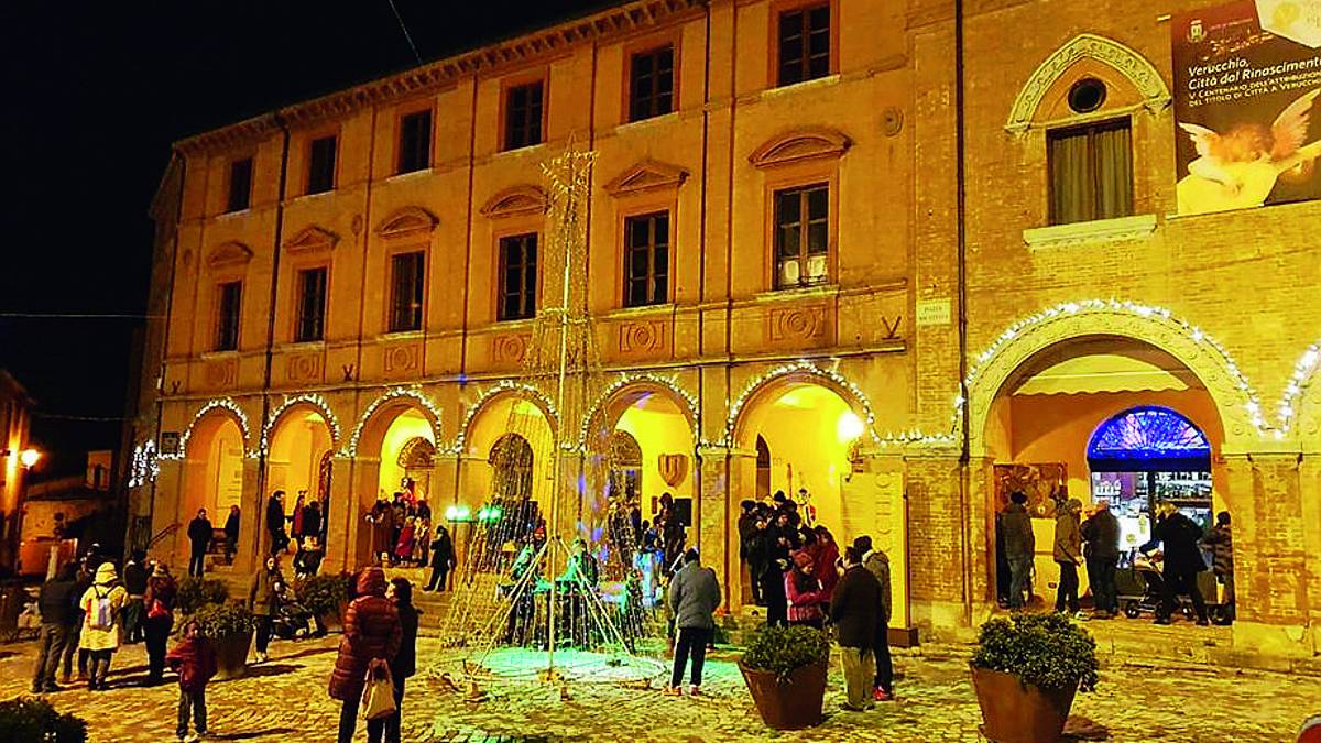 Verucchio, l'albero di luci resta spento. Sostituito da pianta vera