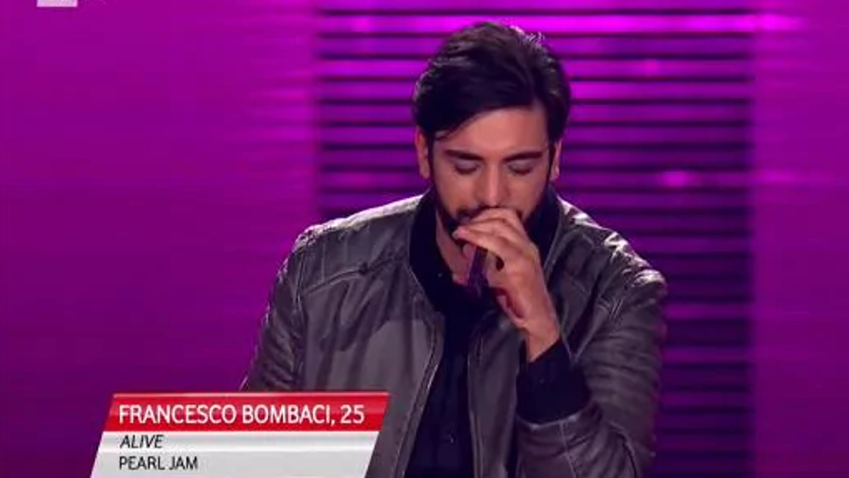 Francesco Bombaci da Imola emoziona coach Morgan a The Voice of Italy