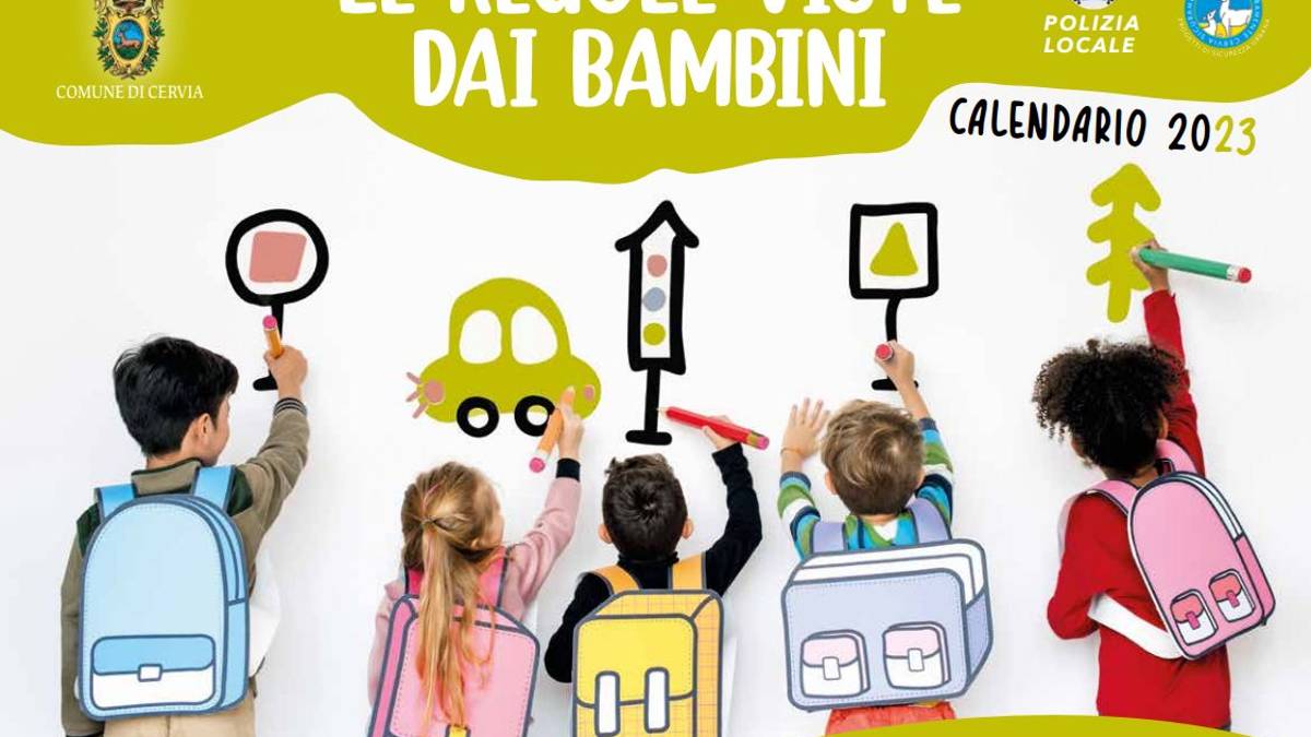 Cervia, le regole viste dai bambini: torna il calendario della Polizia Locale
