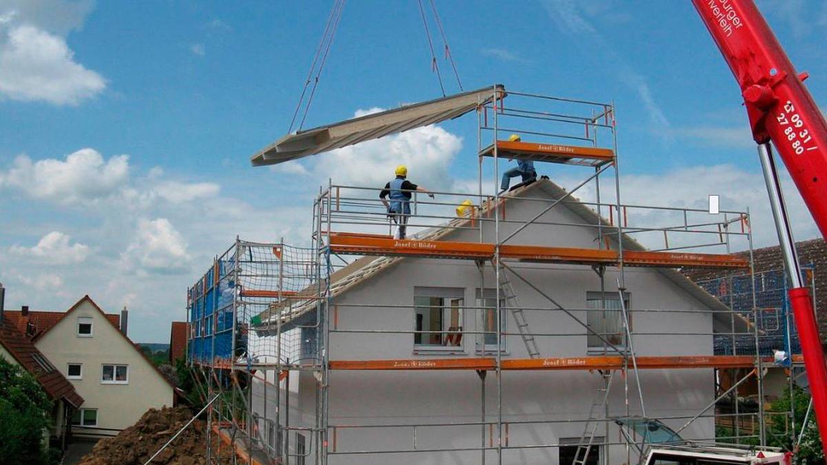 Un edificio in ristrutturazione