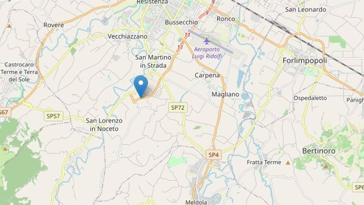 Terremoto oggi, lieve scossa nella notte nel forlivese con epicentro a San Martino in Strada