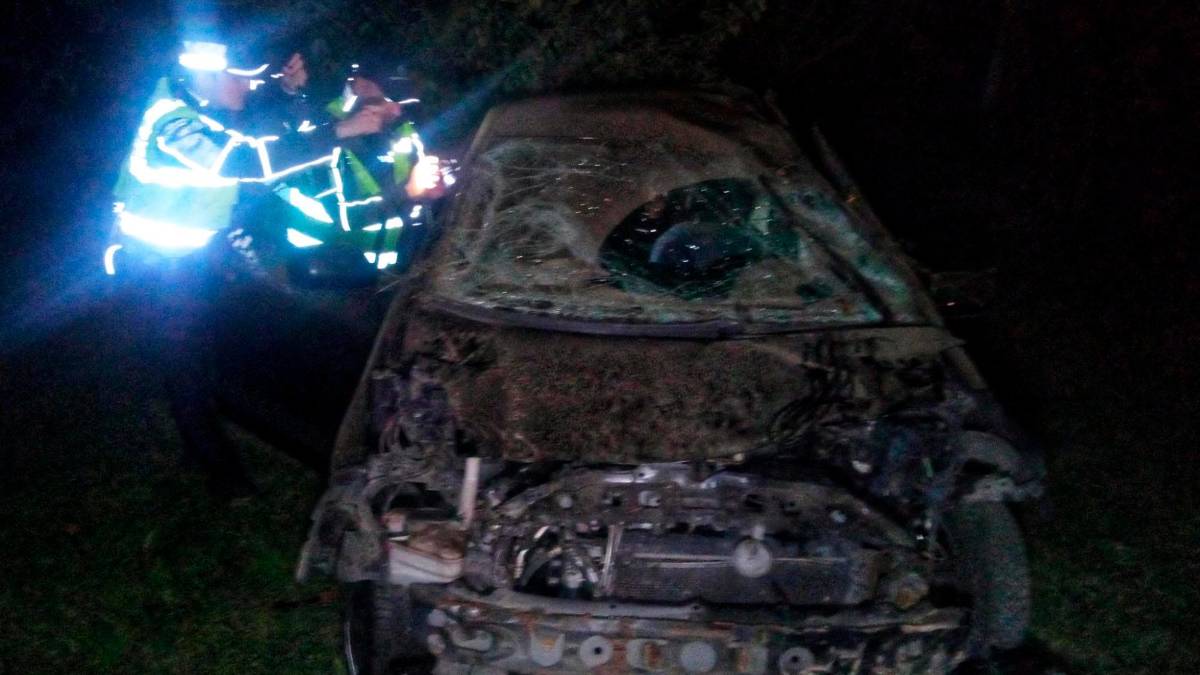 L’auto dopo l’incidente (Foto Fiorentini)