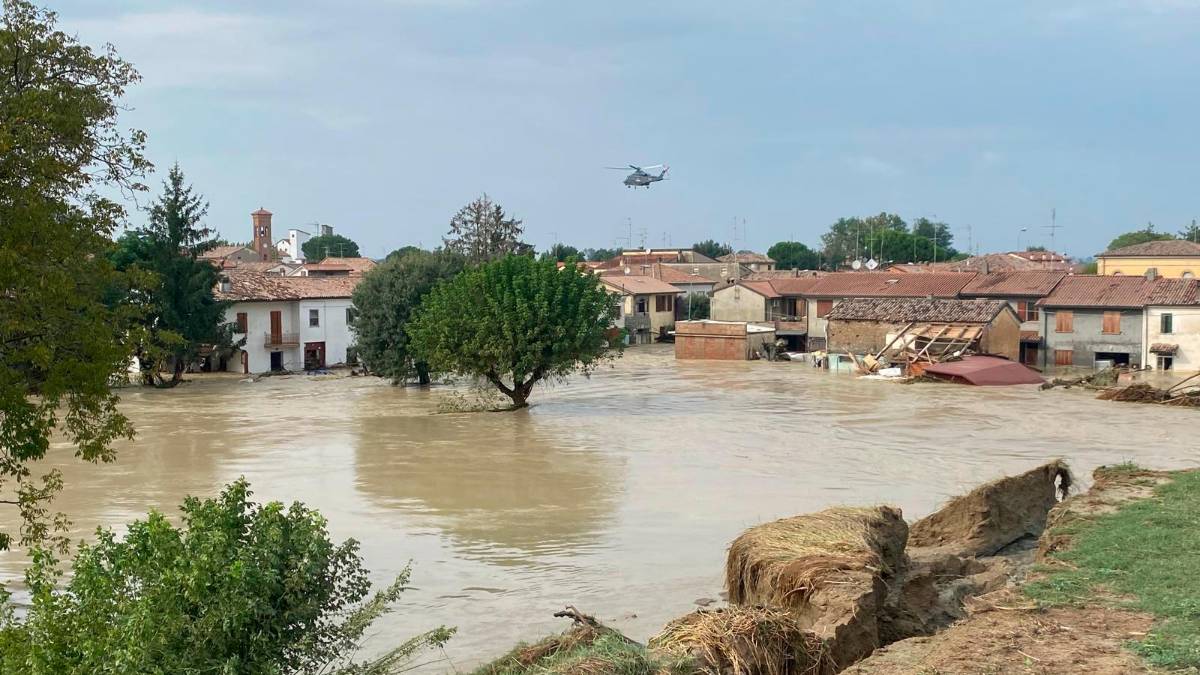 Alluvione a Traversara nel 2024 (Foto Massimo Fioentini)