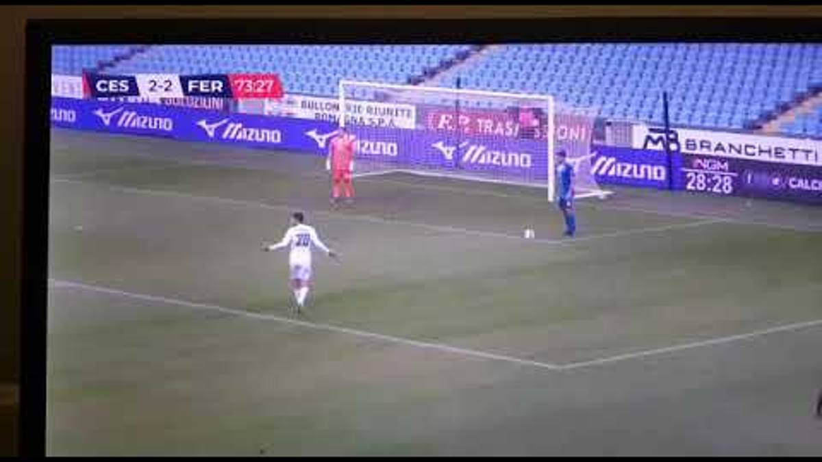 Calcio C, il clamoroso rigore non concesso al Cesena al 74' (Video)
