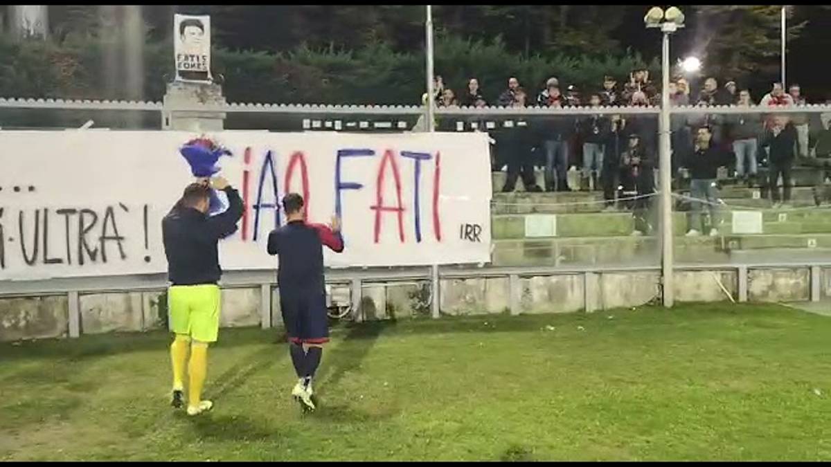 Imola, l'omaggio dell'Imolese Calcio al giovane escursionista morto