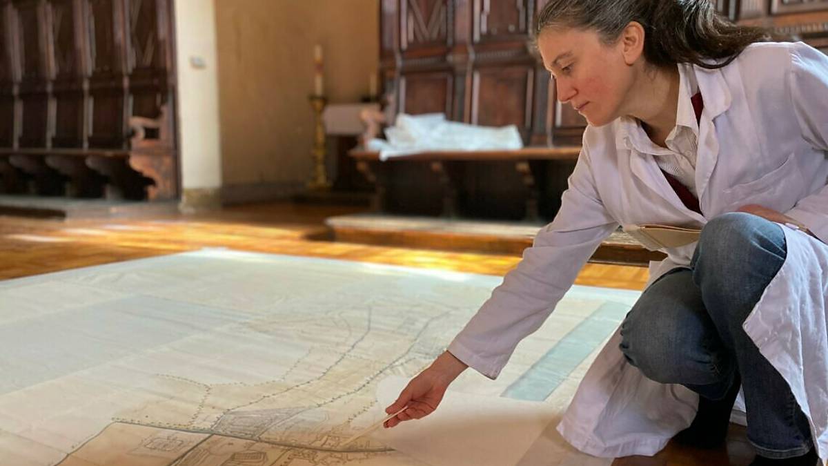 Restauro al Monte di Cesena per mappa della saline di Cesenatico