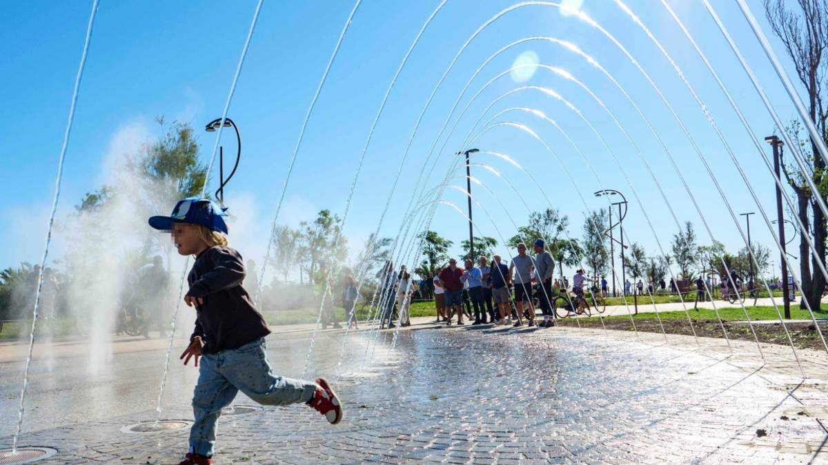 Rimini, ecco la nuova fontana al Parco del Mare