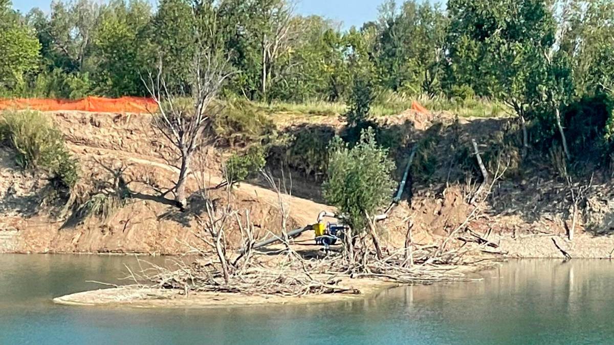 Pompa idrovora al Lago Azzurro