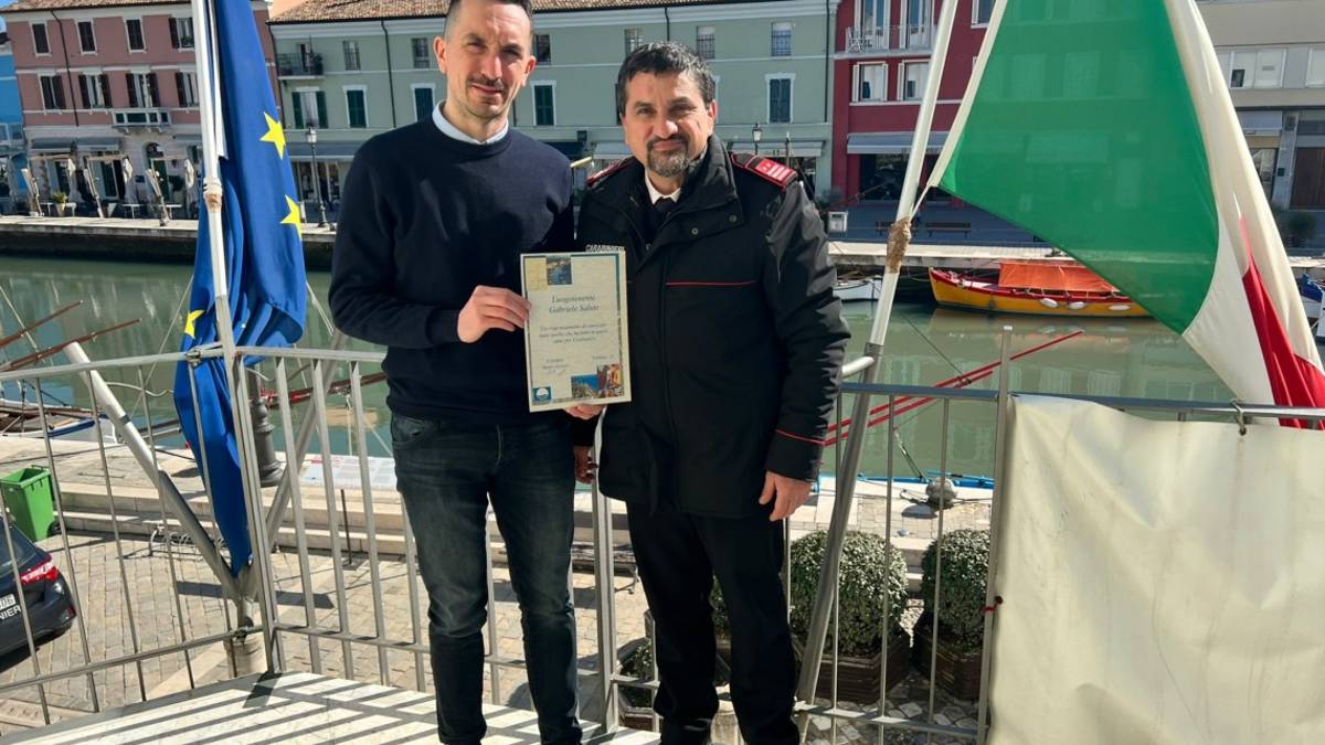 Cesenatico, il sindaco Gozzoli saluta il Luogotenente Gabriele Salute