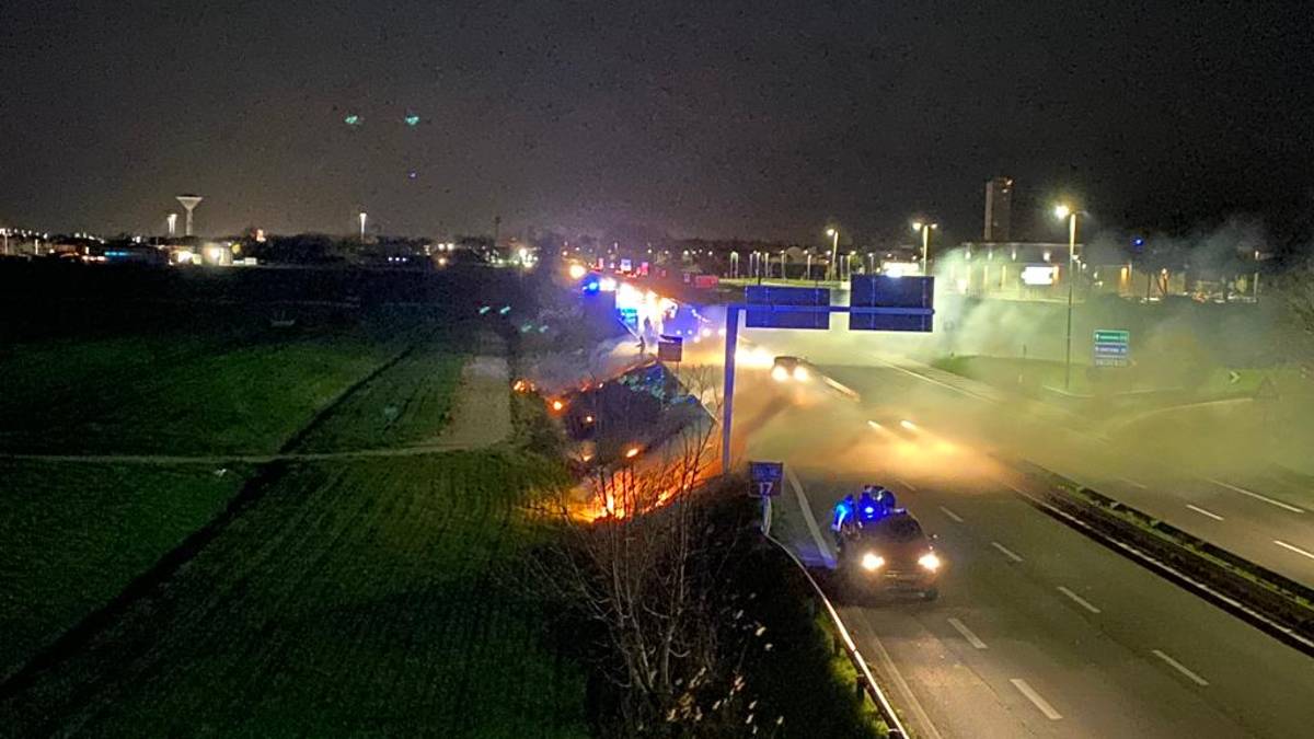 Cesenatico, incendio a ridosso della statale 16 a Villamarina VIDEO