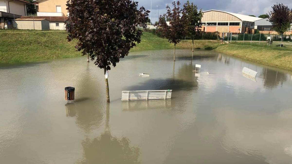 Gambettola: temporale e allagamenti