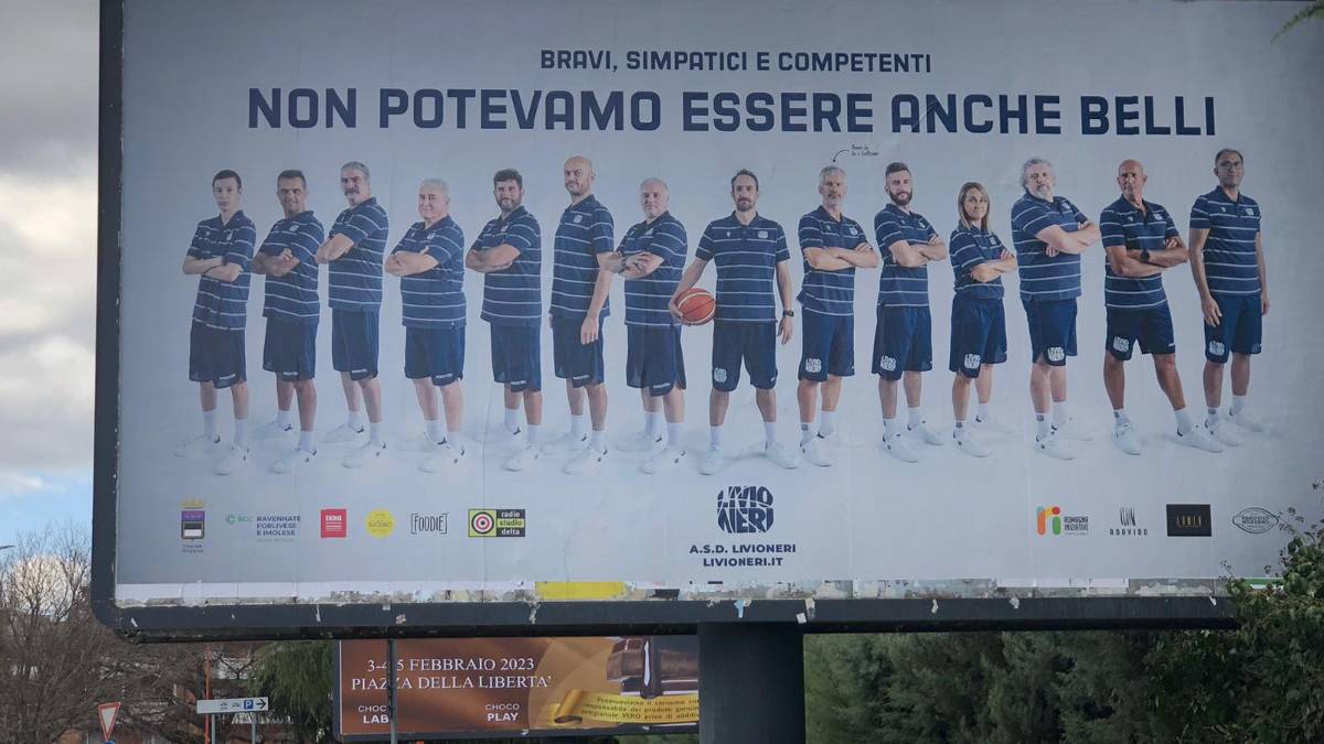Siamo bravi, non potevamo essere anche belli: la geniale pubblicità della Livio Neri Basket Cesena