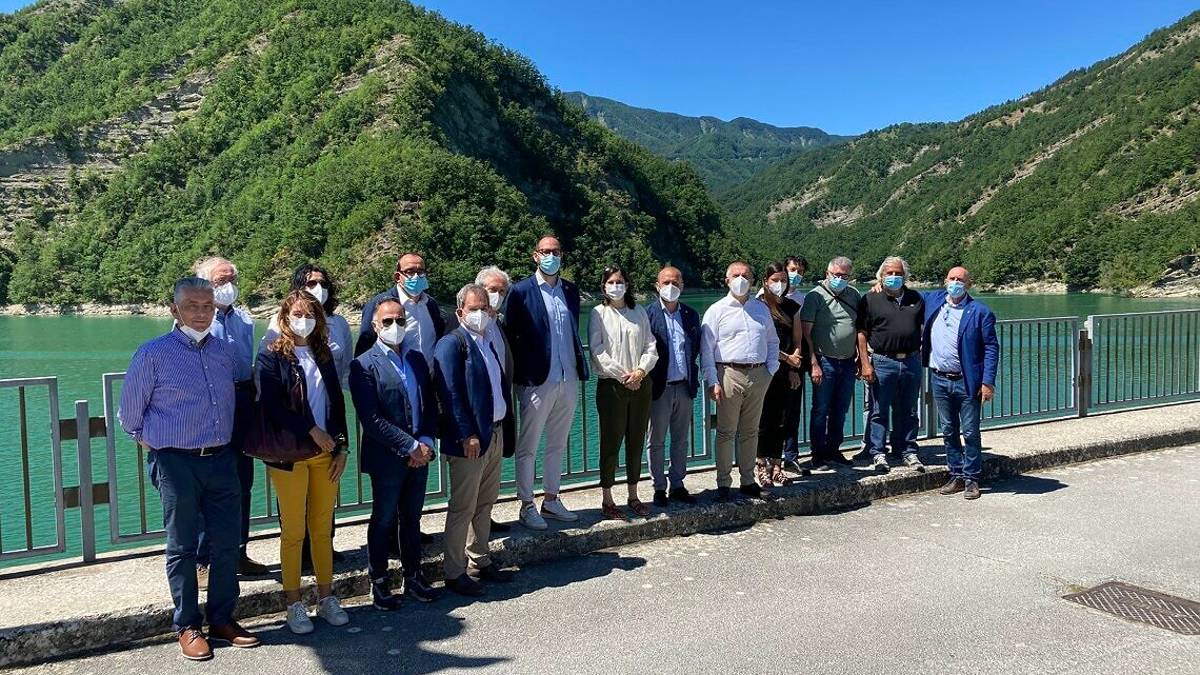 Forlì, la vice presidente della Regione in visita alla diga di Ridracoli