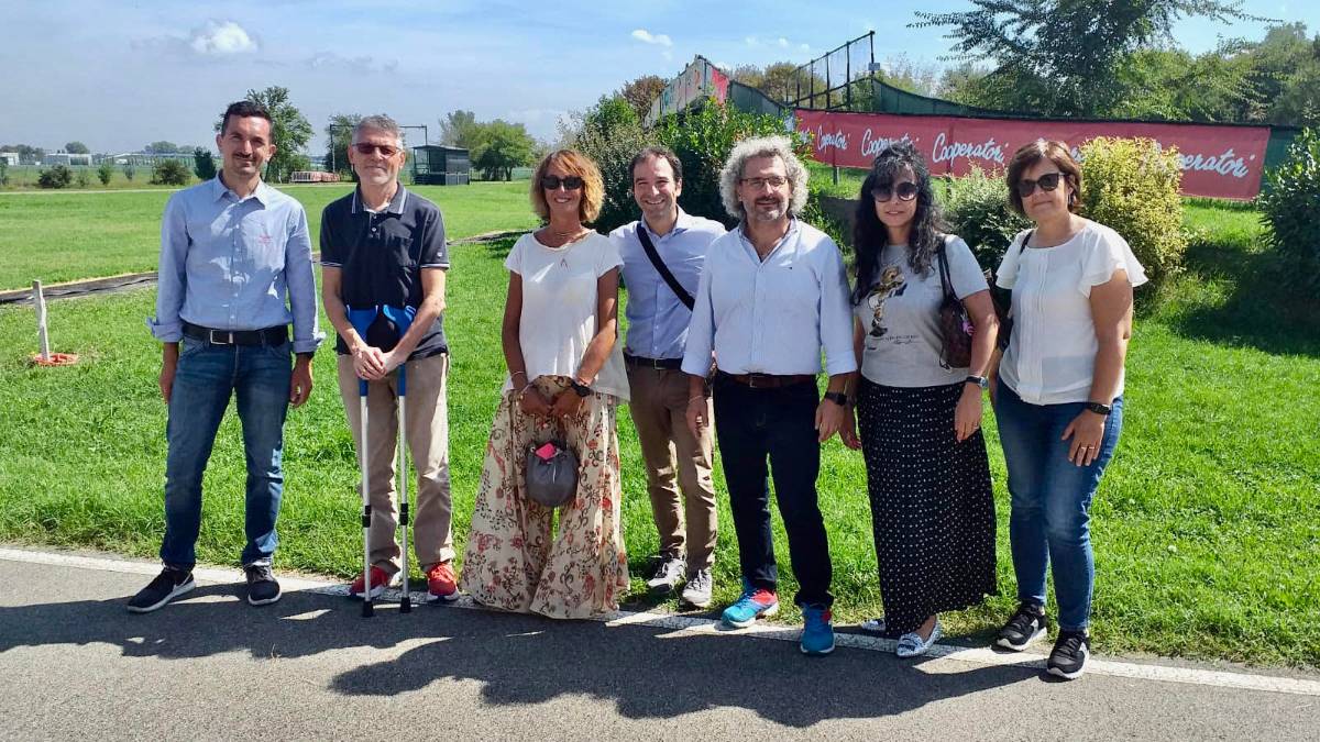 Cesenatico, il sindaco Gozzoli e l'assessora Morara in visita al ciclodromo di Reggio Emilia