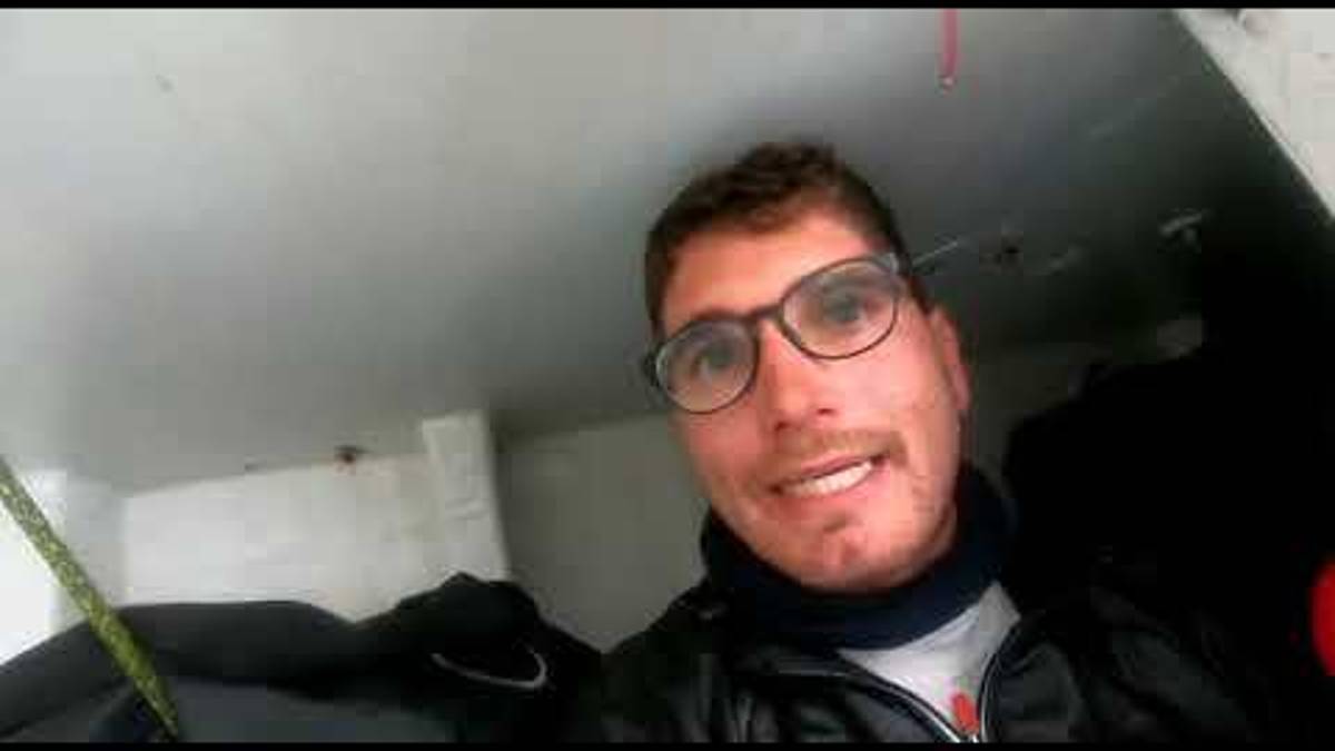Vela, MiniTransat, se un delfino ti tampona in oceano... VIDEO