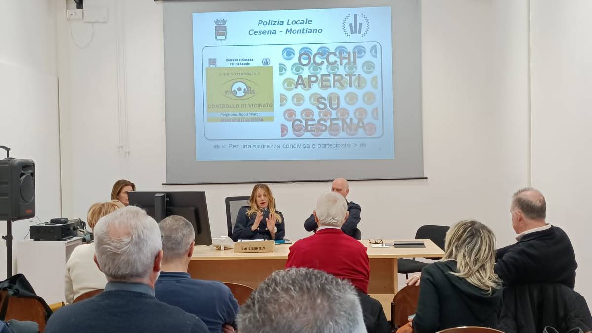 Controllo di vicinato a Cesena e Montiano: incontro formativo con la Polizia Locale