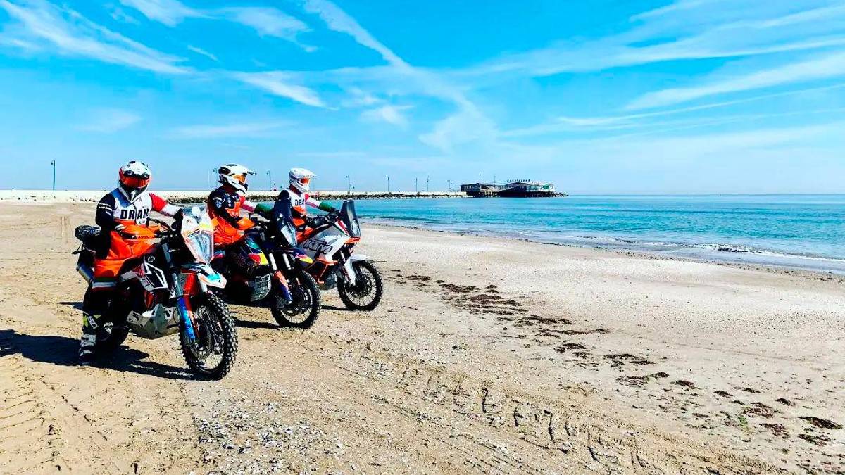 Le moto in spiaggia