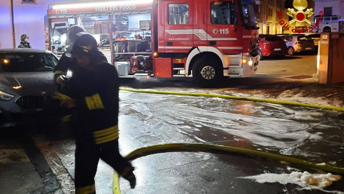 Forlì, incendio in un garage sotterraneo in centro - Gallery