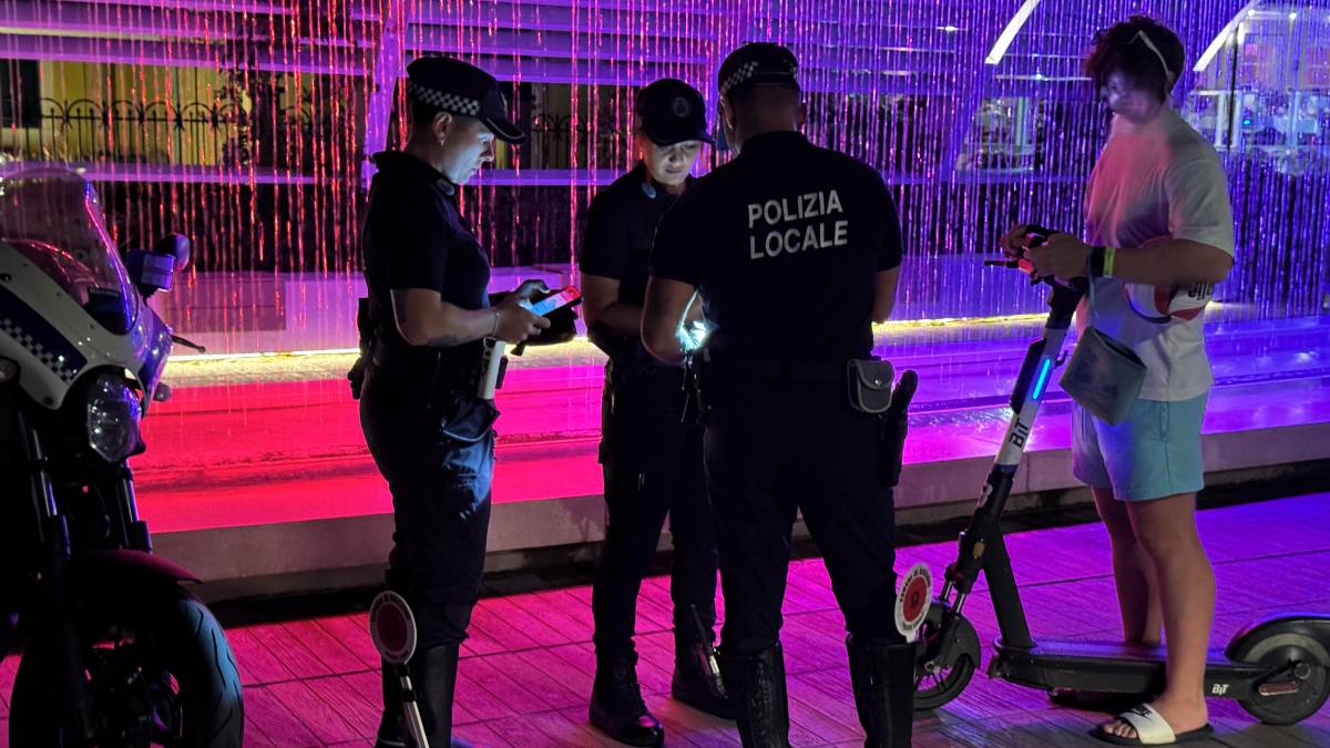 Uno degli interventi della Polizia locale