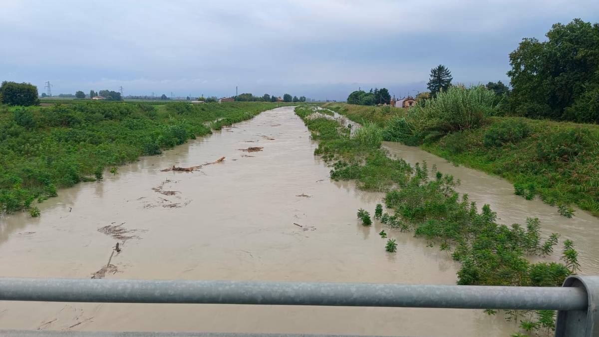 Il Sillaro dal ponte di Sesto Imolese, foto del consigliere Nicolas Vacchi