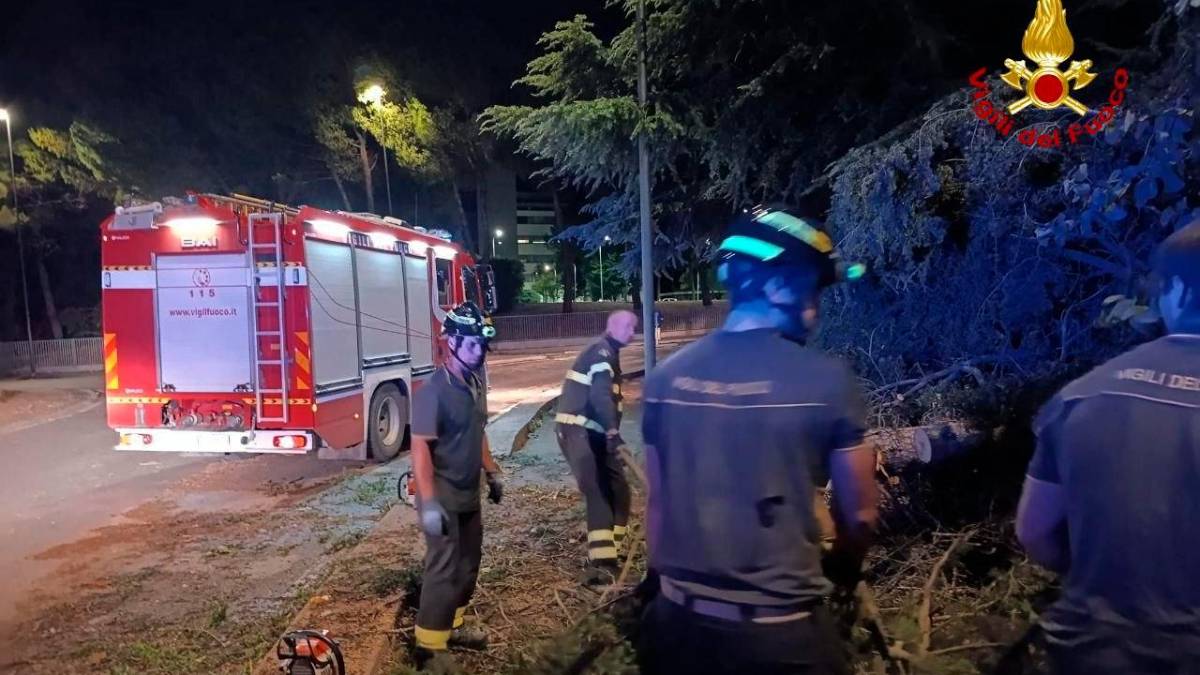 Bufera nel forlivese: nella notte 70 interventi dei Vigili del Fuoco VIDEO
