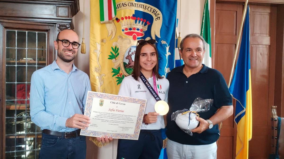 Marcia, l’omaggio di Cervia alla campionessa europea Sofia Fiorini: “Per me è una seconda casa, ci vengo sempre in vacanza”
