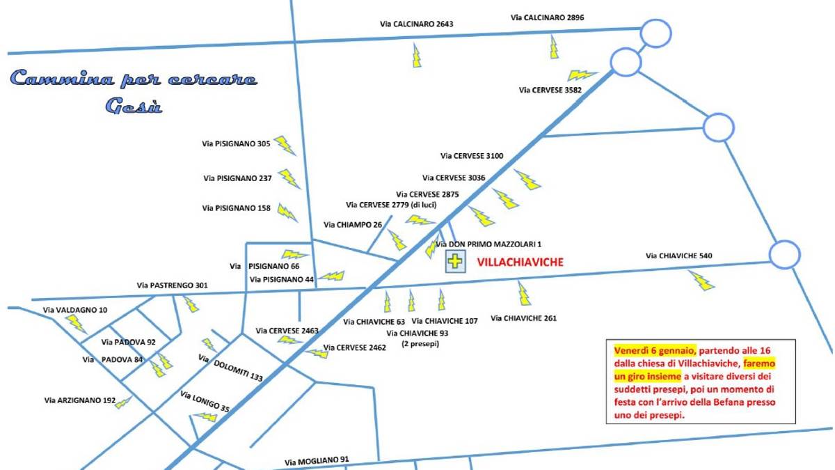 Cesena, l'idea di don Daniele: la mappa dei presepi stampata nel retro del santino