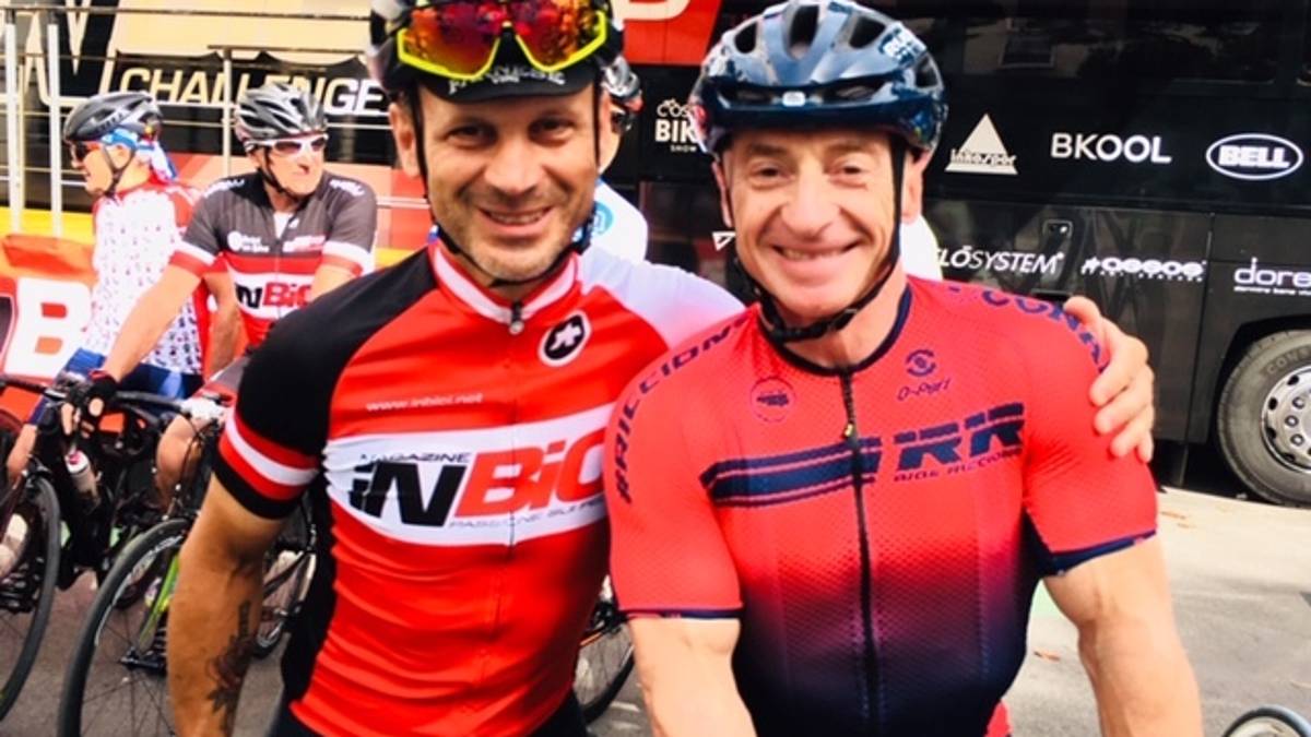 Riccione, primo giro in bici con Jury Chechi