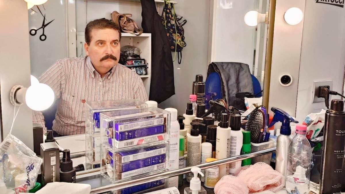 Marco Fiori in sala trucco